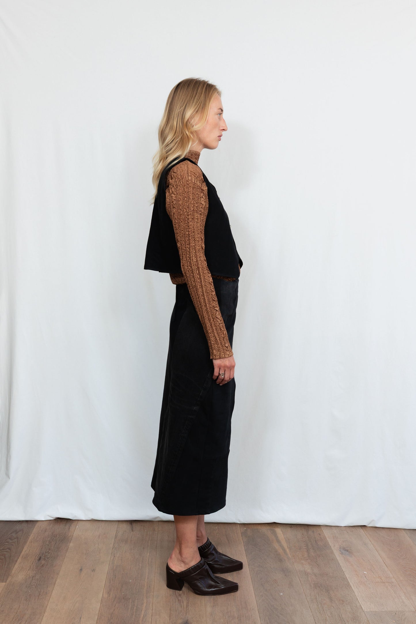 Pins Vest Black Denim