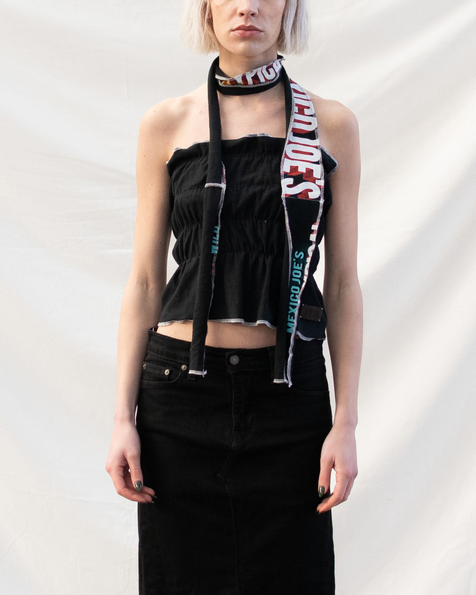 Cauliflower Top & Scarf Black