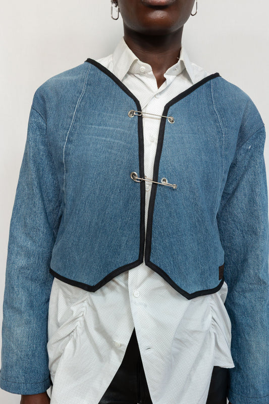 Pins Jacket Blue Denim