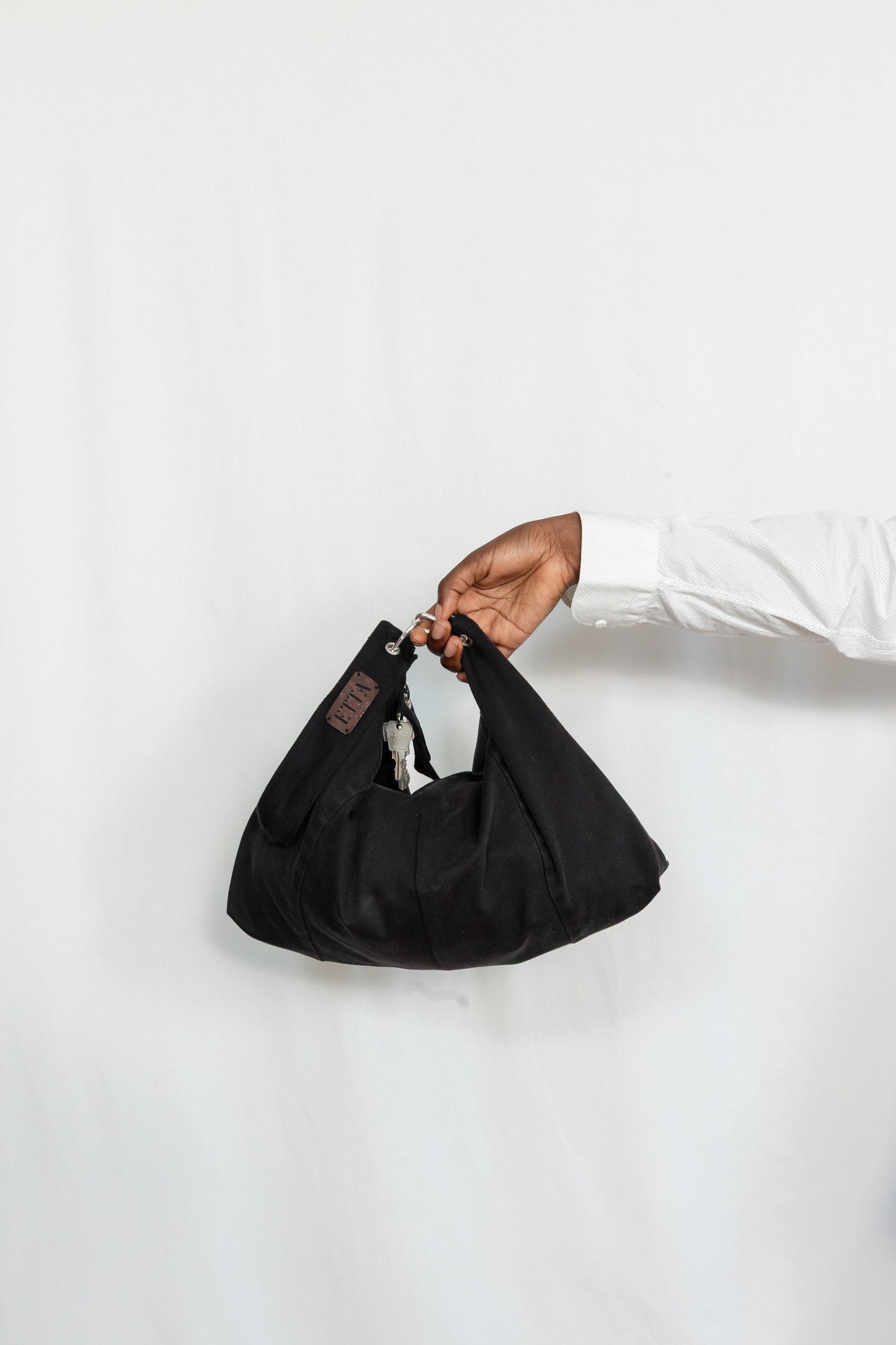 Dumpling Bag Black Denim