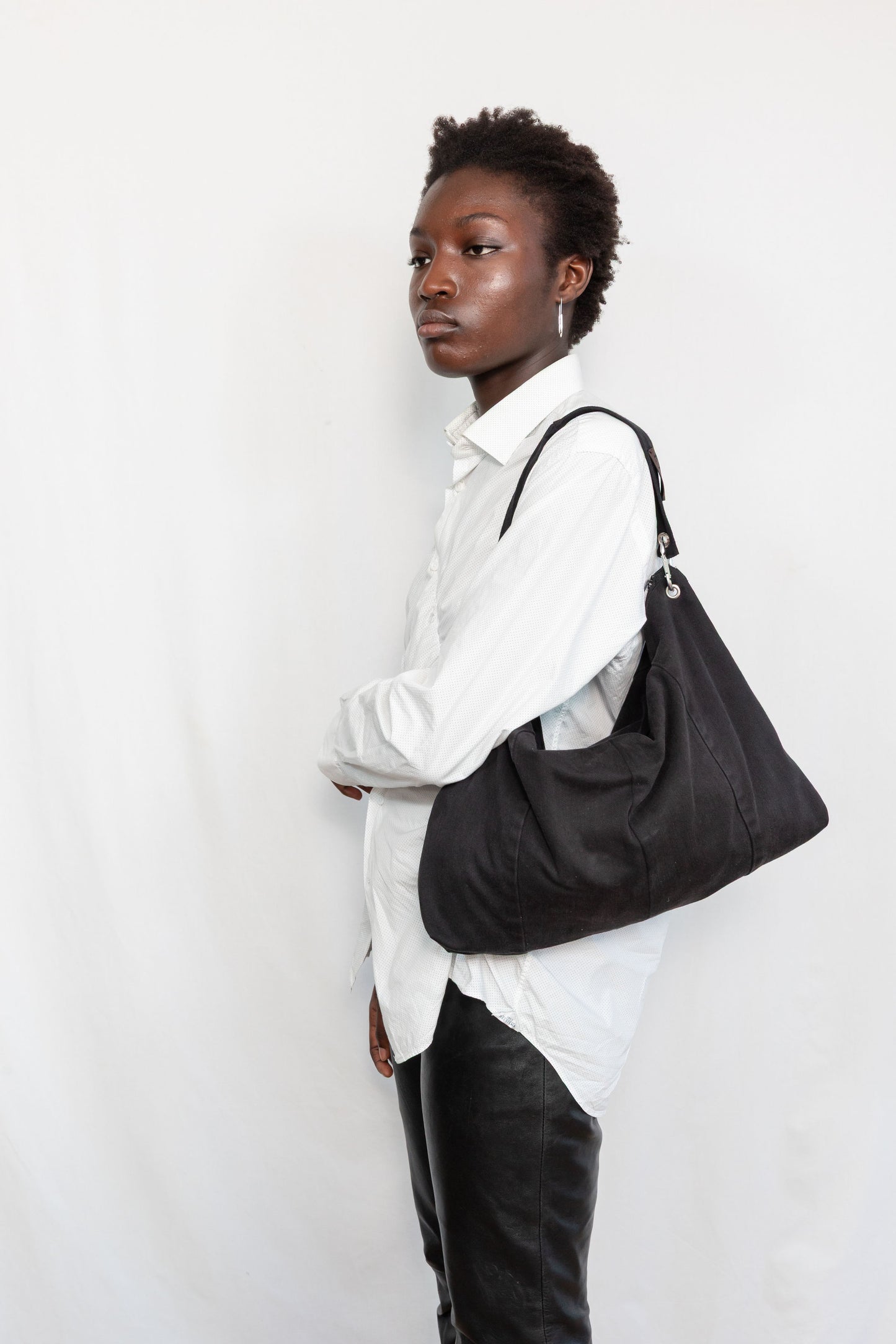 Dumpling Bag Black Denim