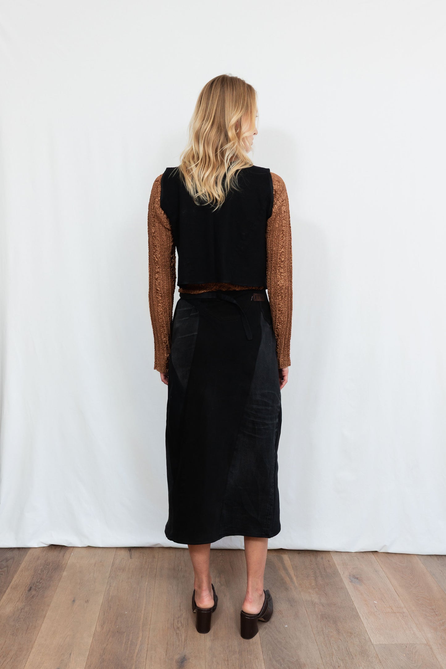 Pins Vest Black Denim