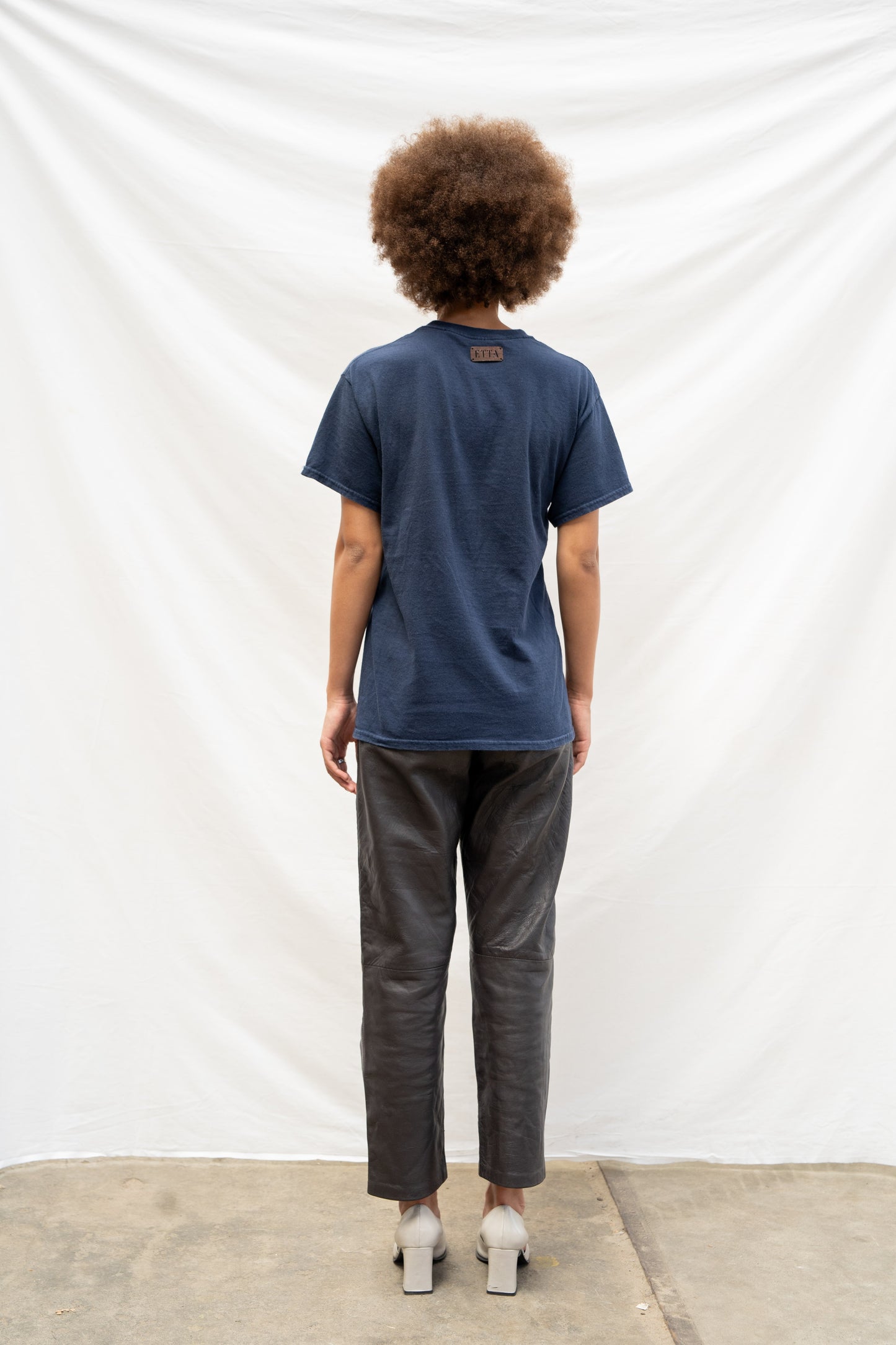 Bonnie Eyelet Tee Blue