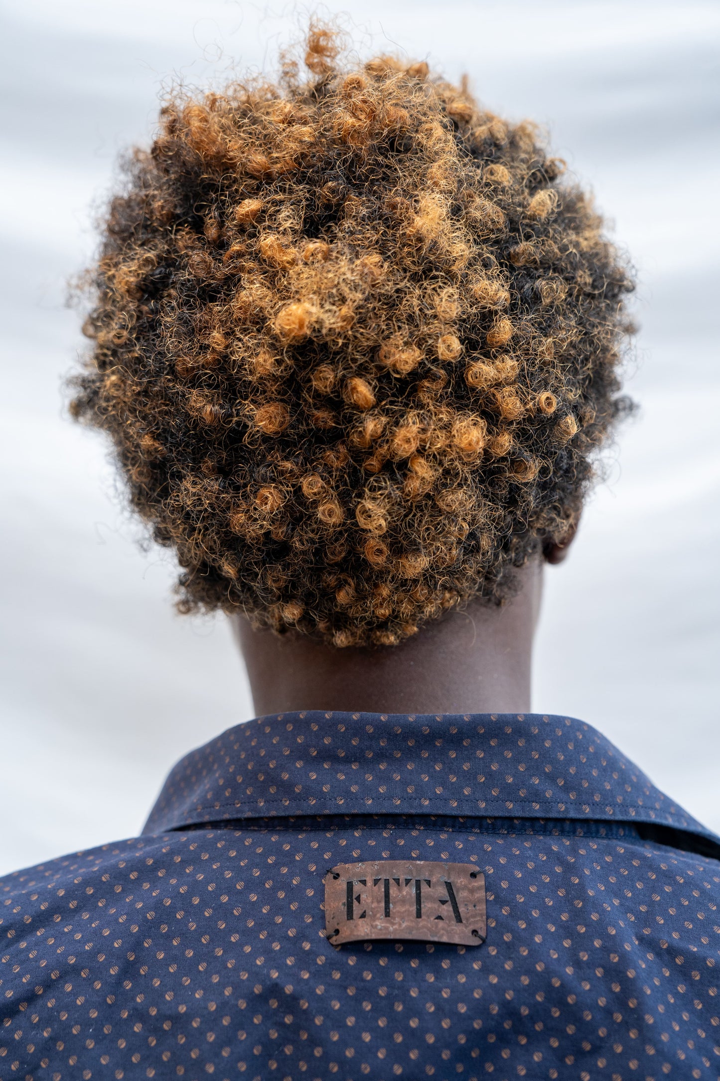 Nancy Eyelet Shirt Blue Spotty