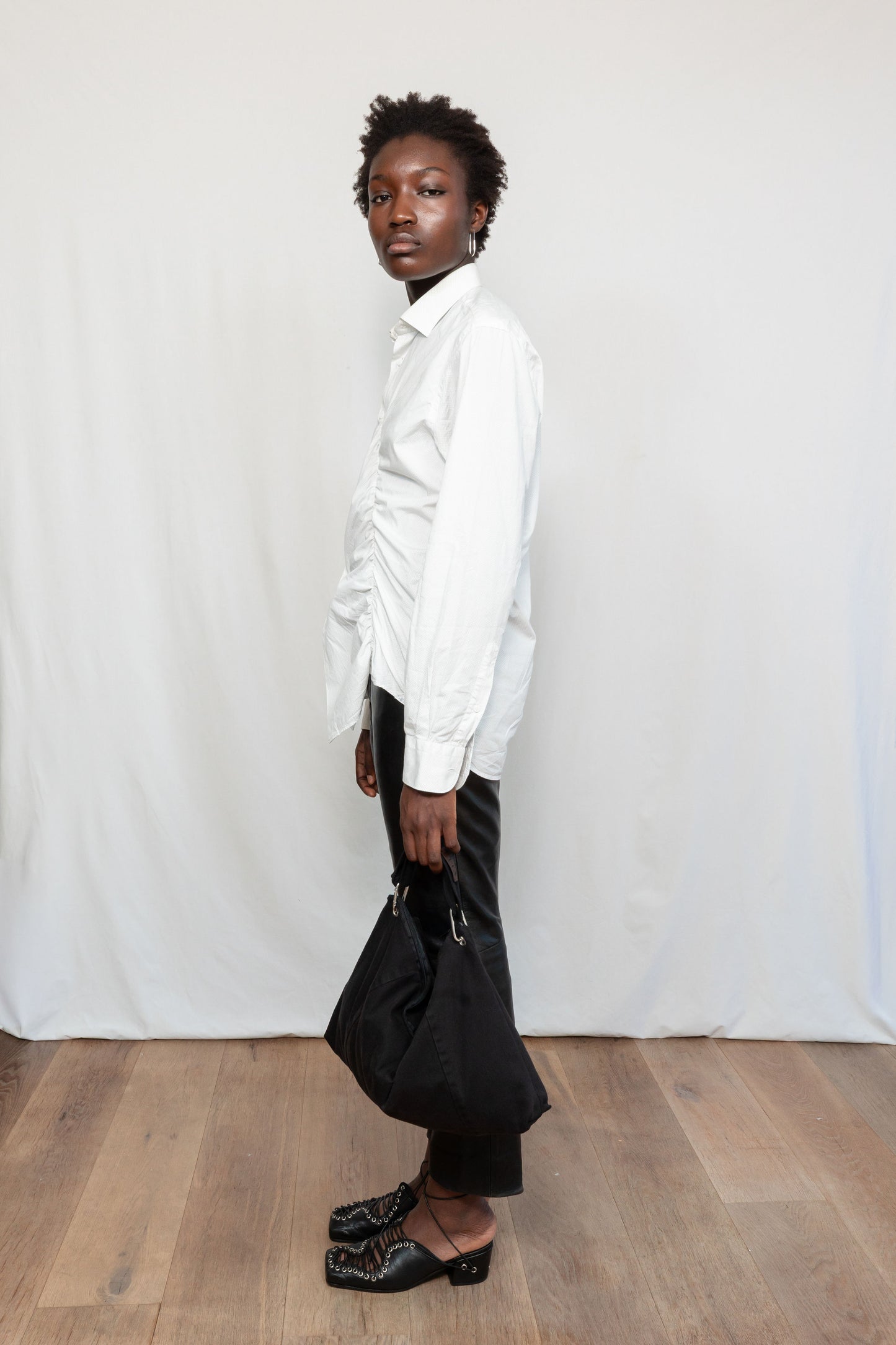 Dumpling Bag Black Denim