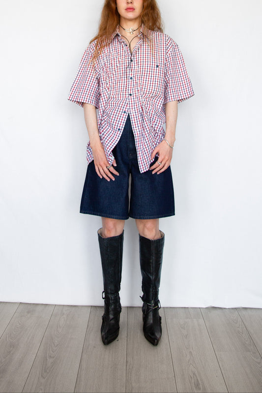 Wave Short sleeve Shirt Red