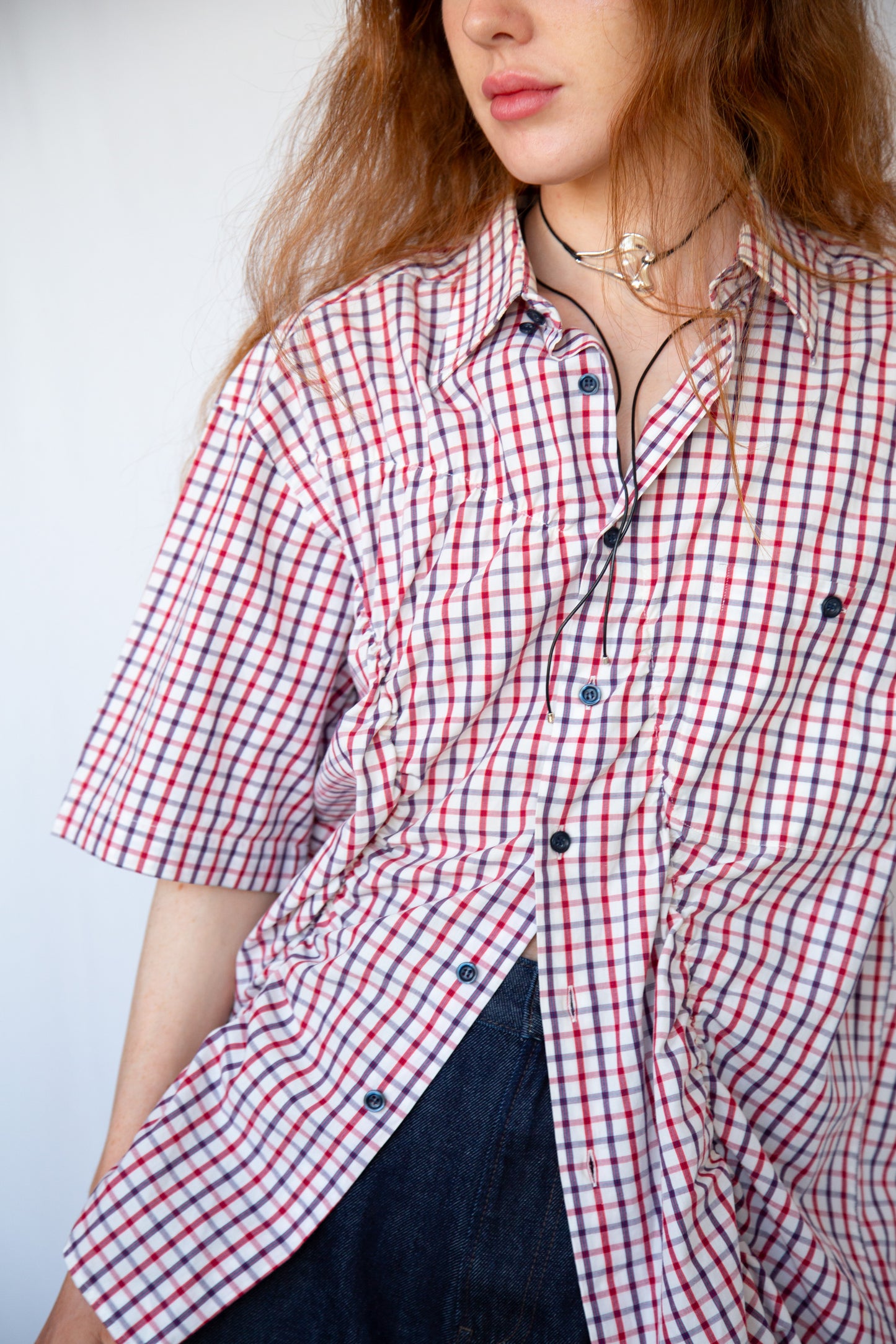 Wave Short sleeve Shirt Red