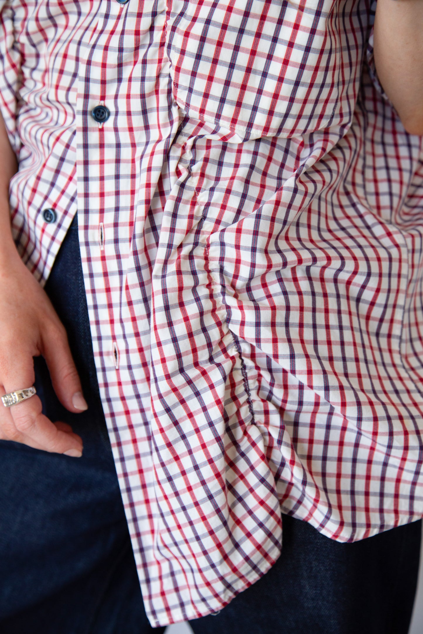 Wave Short sleeve Shirt Red