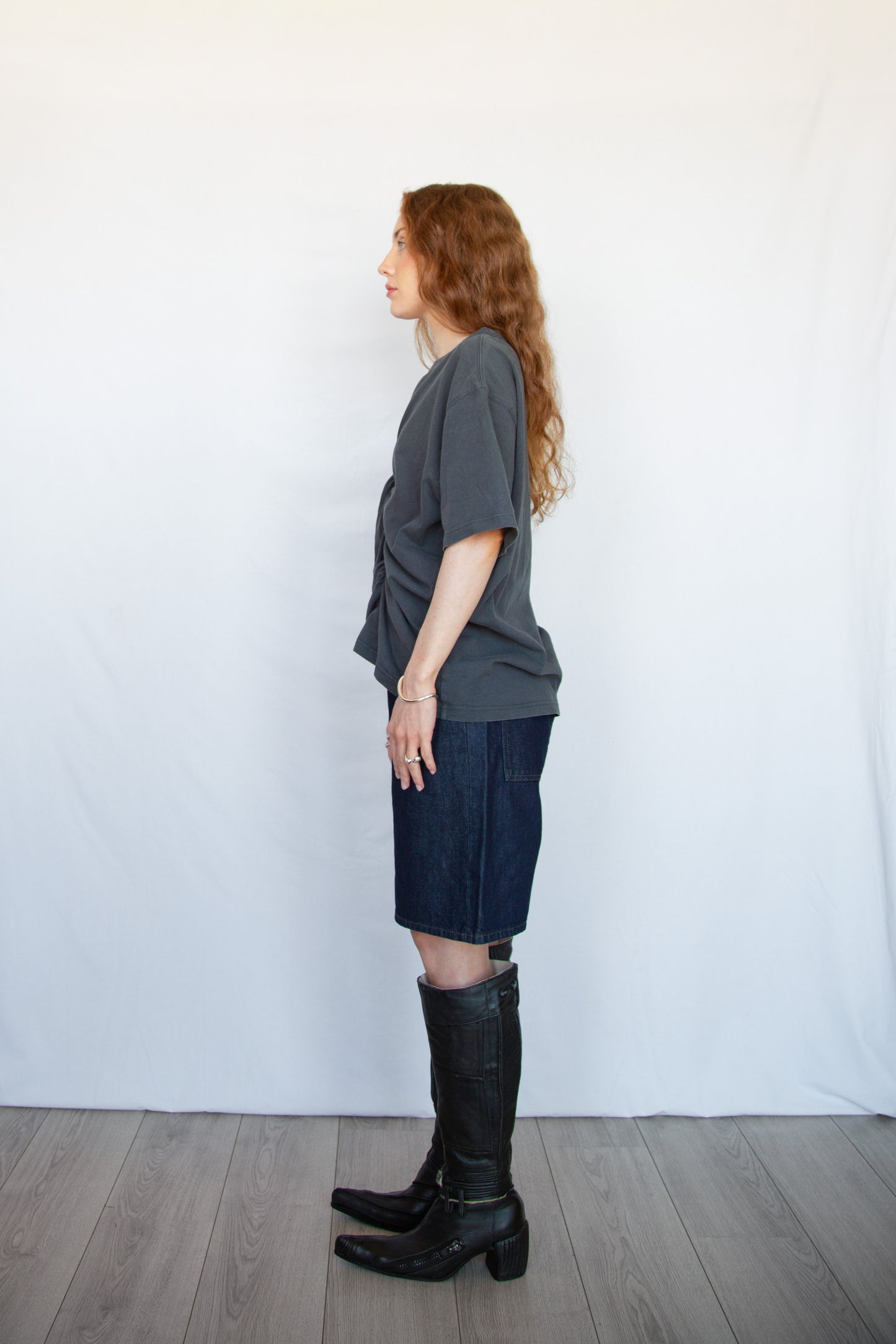 Wave Tshirt Charcoal