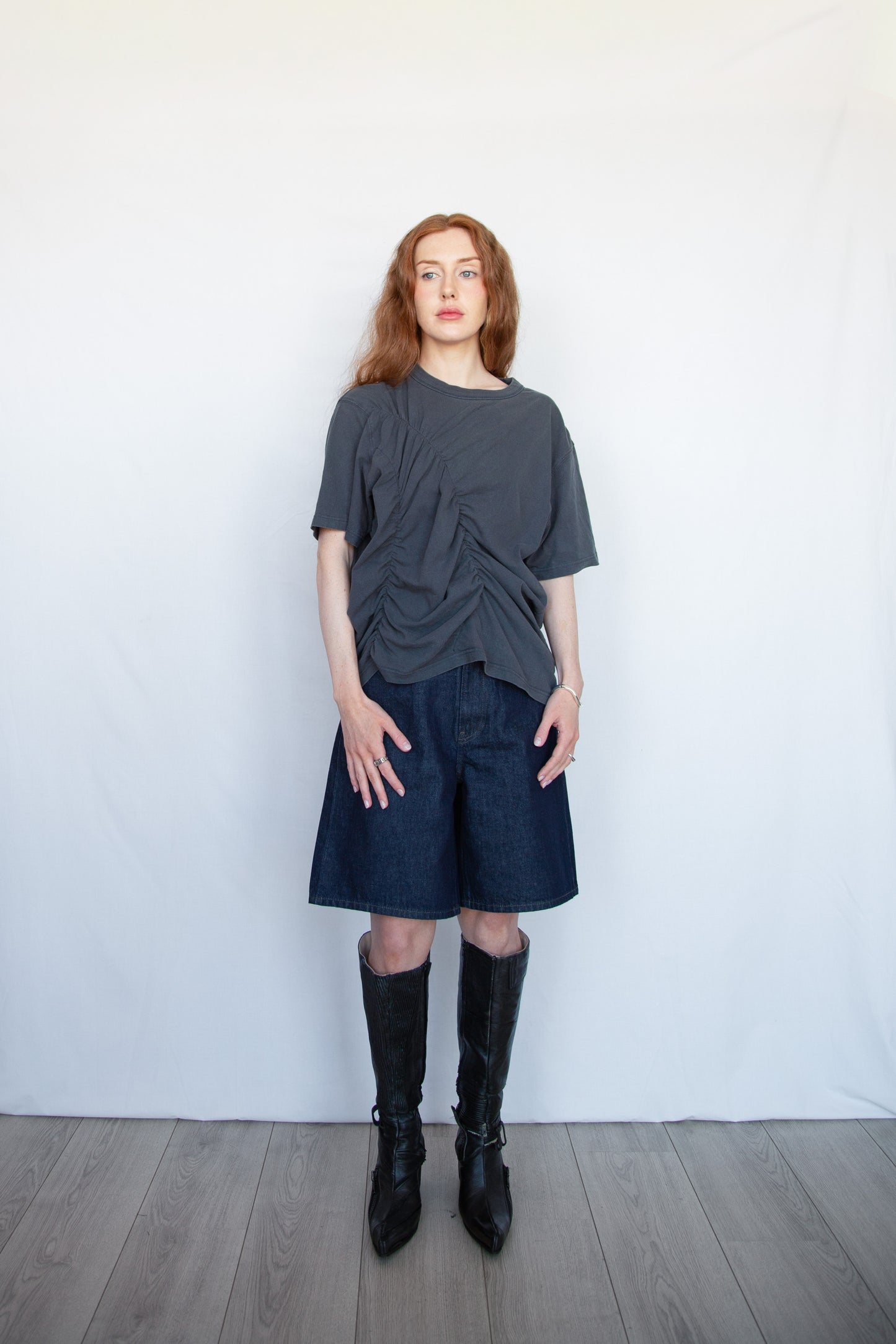 Wave Tshirt Charcoal