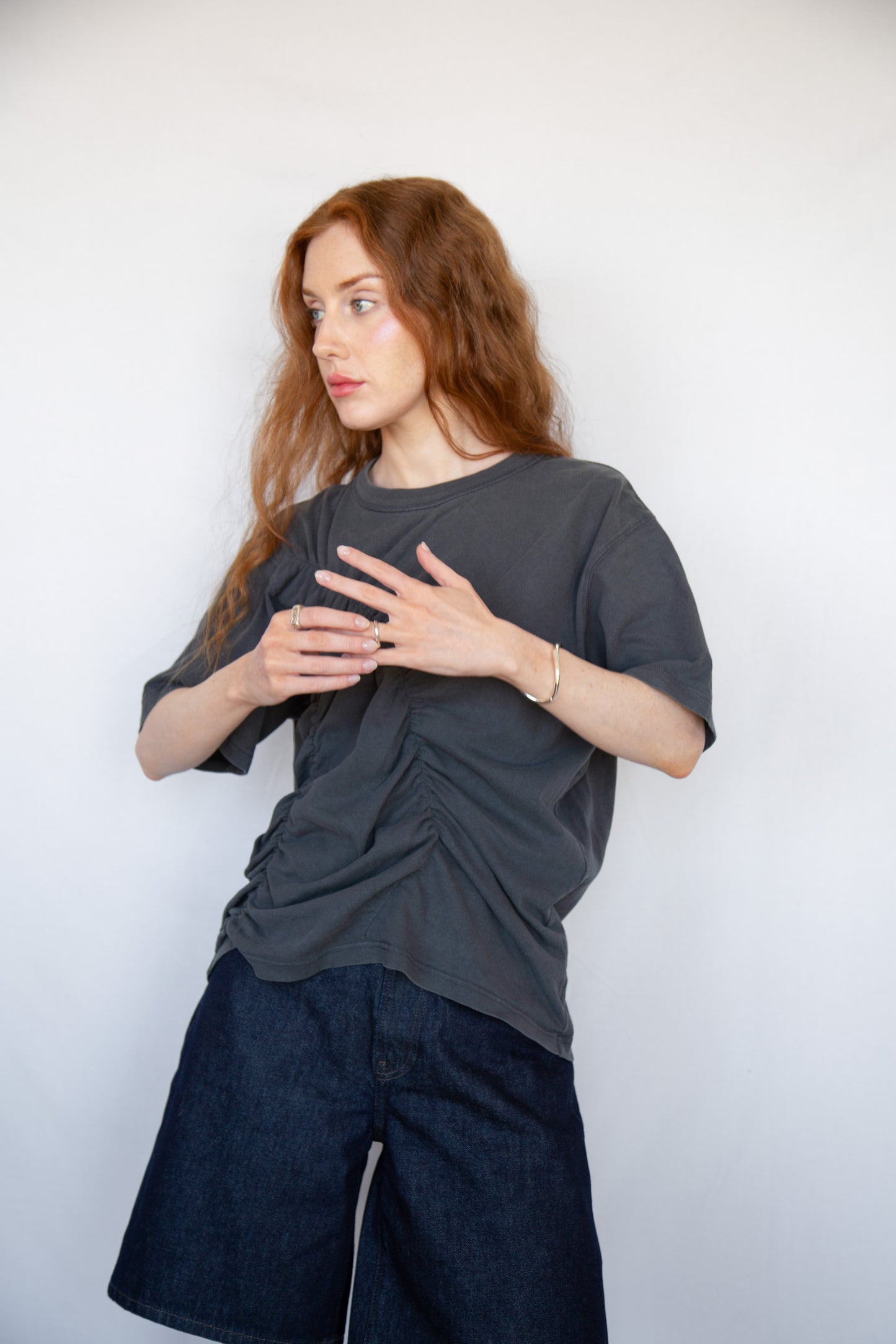 Wave Tshirt Charcoal