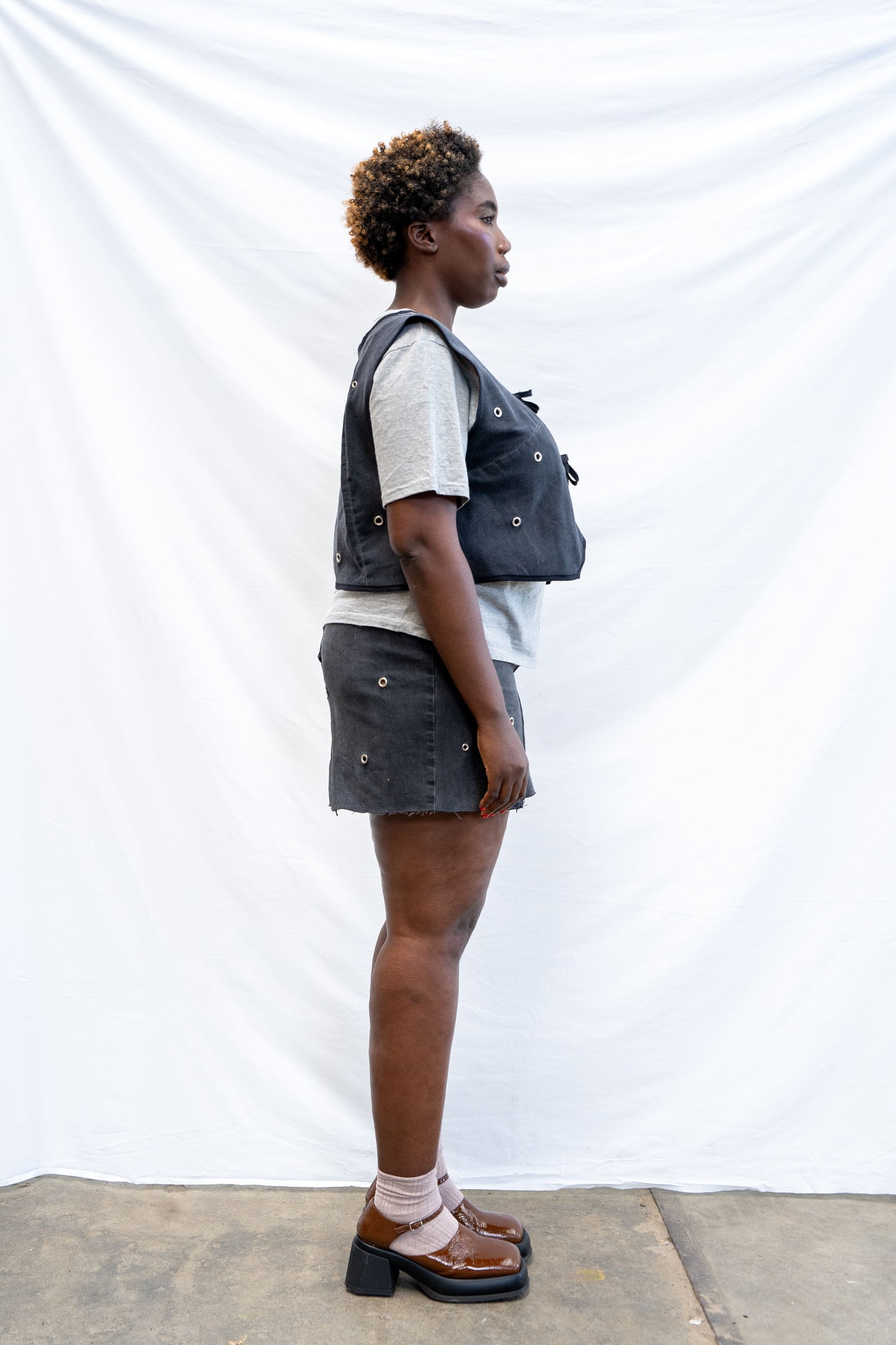 Michelle Eyelet Mini Skirt