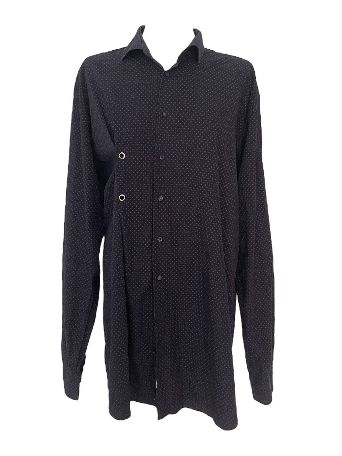 Nancy Eyelet Shirt Blue Spotty