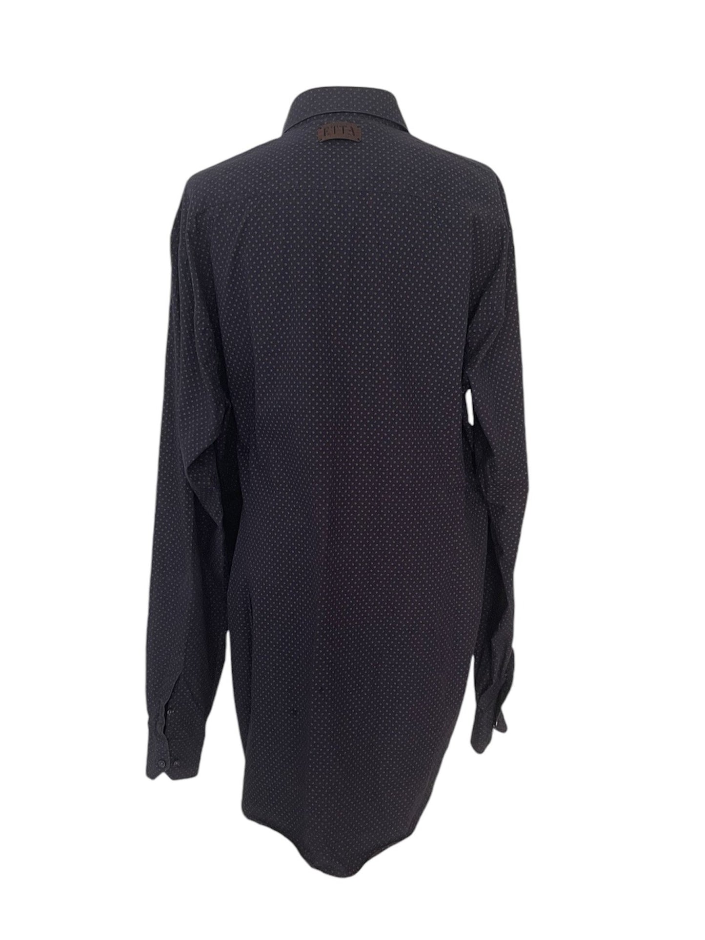 Nancy Eyelet Shirt Blue Spotty