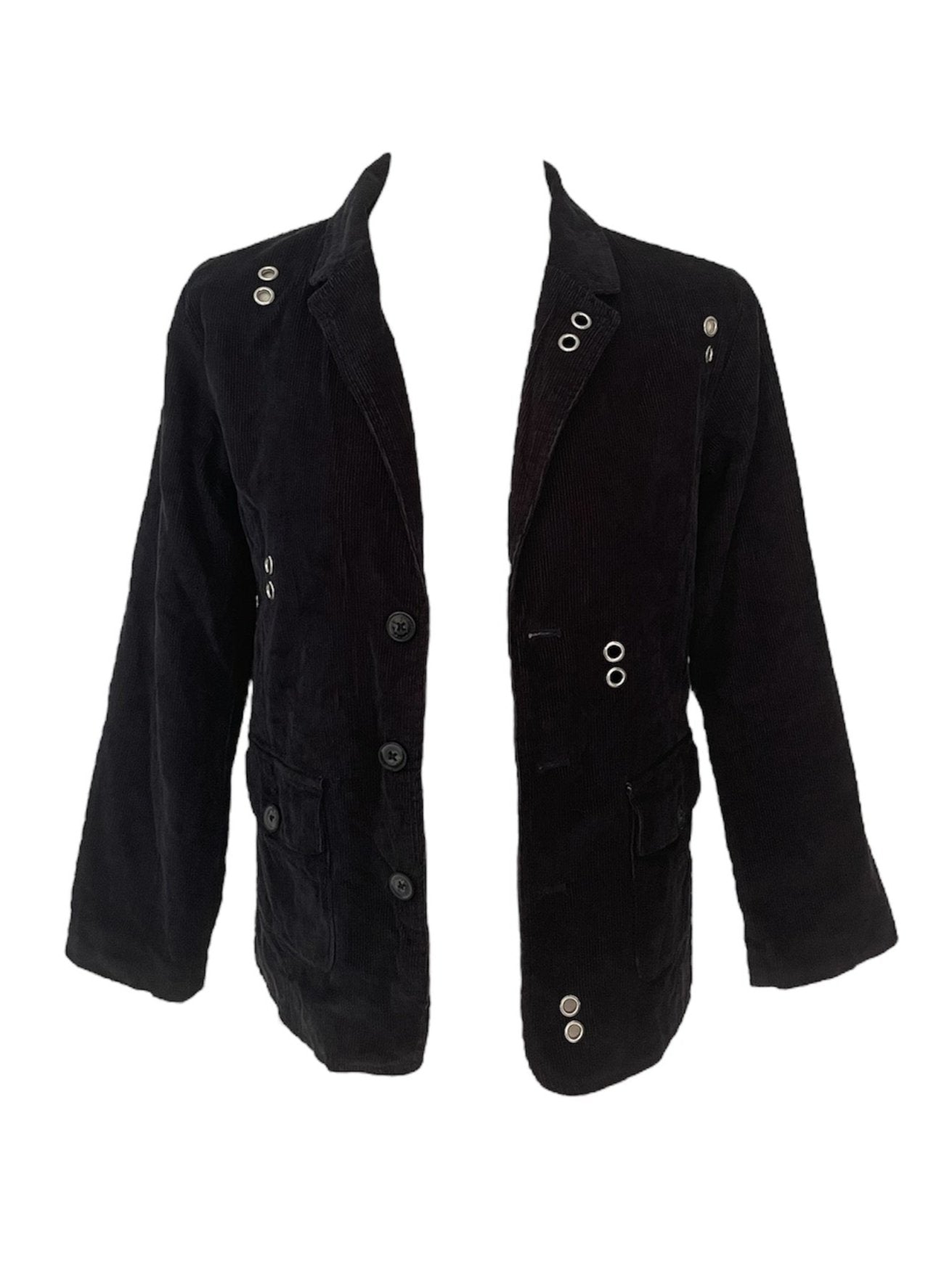 Rio Eyelet Cord Blazer Black