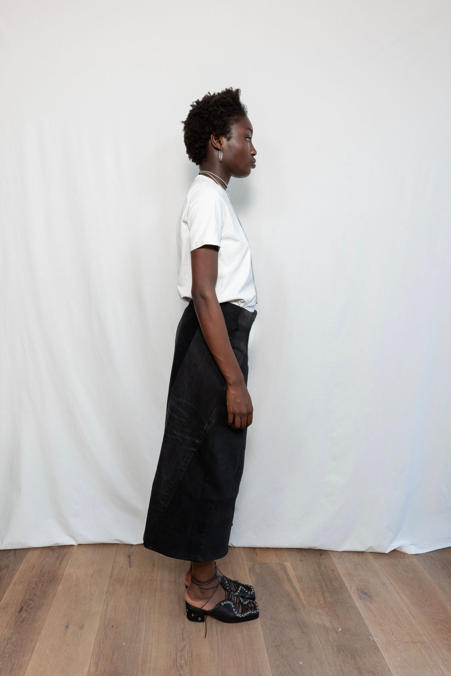 Long Denim Wrap Skirt