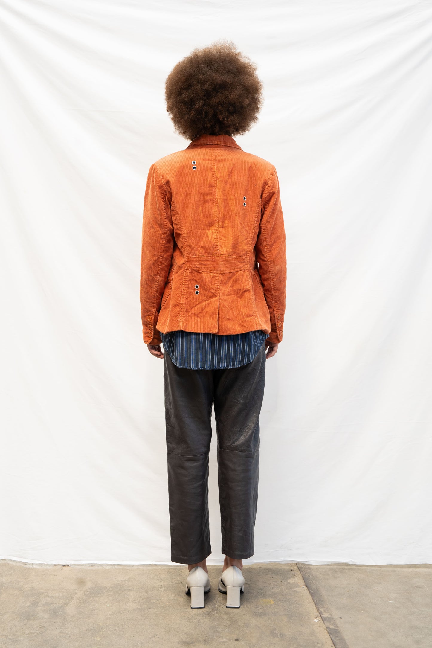 Rio Eyelet Cord Blazer Orange