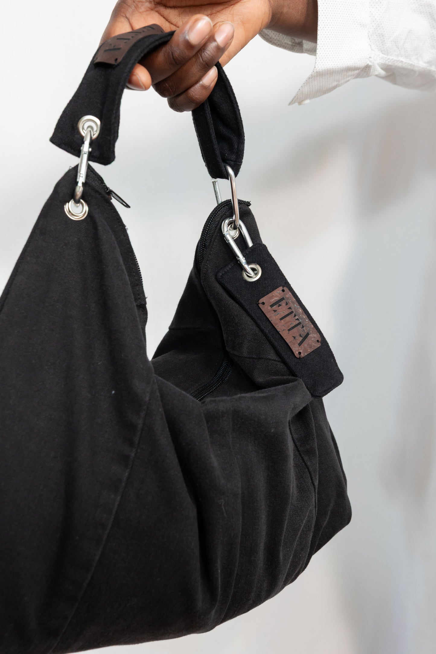 Dumpling Bag Black Denim