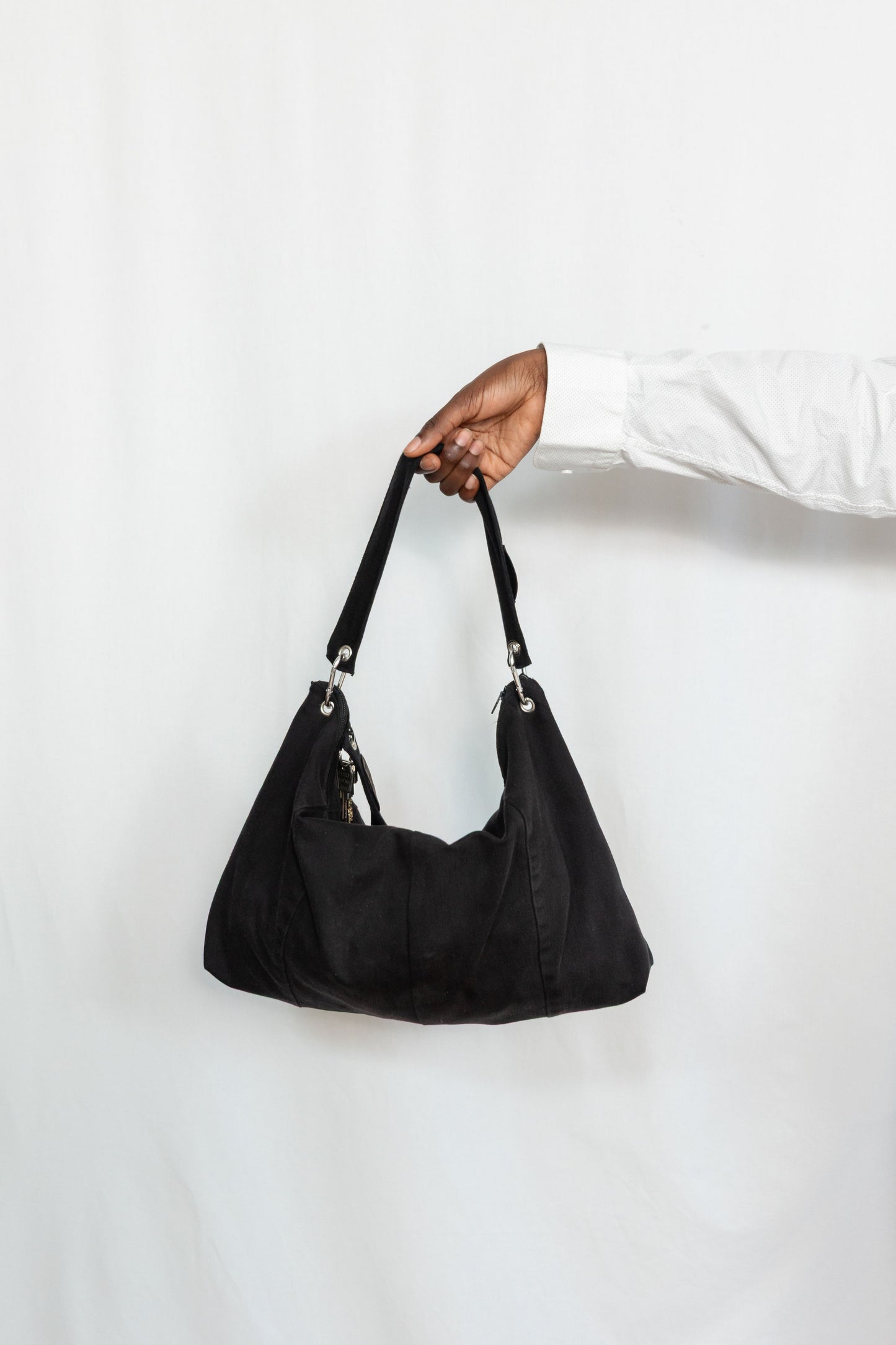 Dumpling Bag Black Denim