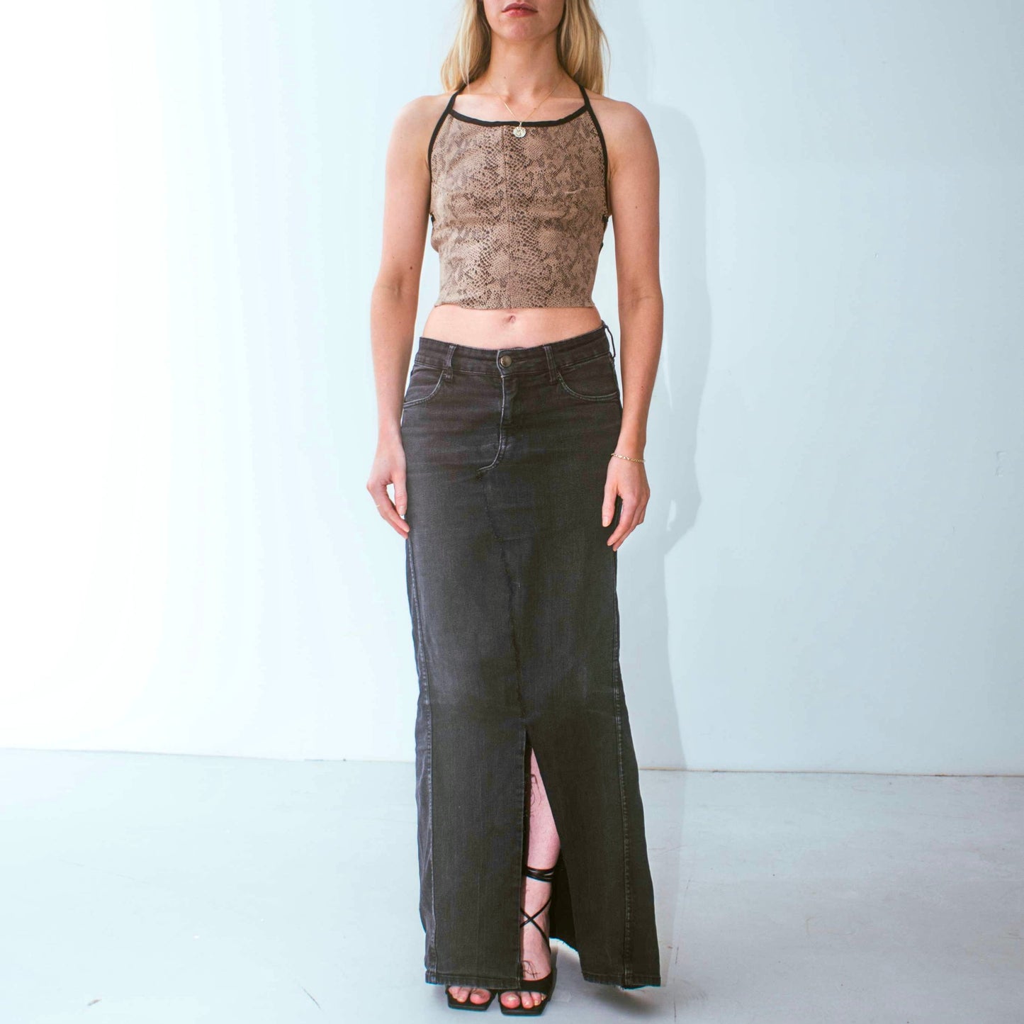 Jasper Snakeskin Top