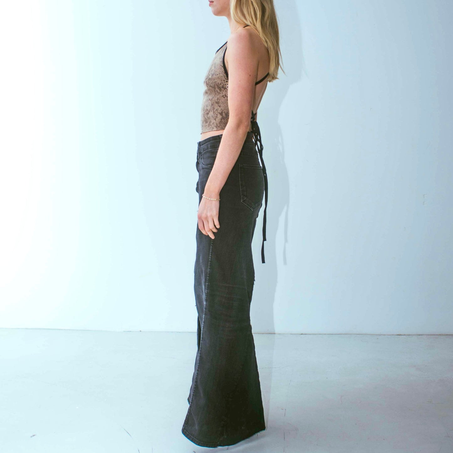 Jasper Snakeskin Top